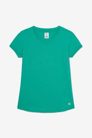 FILA Essentials Sleeve Top Shirts Green,Womens Tennis | CA.DTXVUZ571